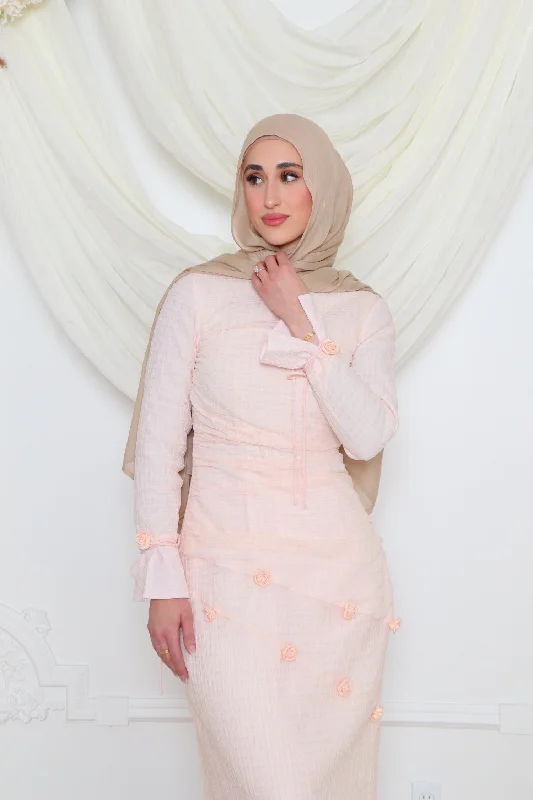 floral print women cardigan for a feminine touchKarla Flower Maxi Dress- Blush Pink floral print women cardigan for a feminine touchKarla Flower Maxi Dress- Blush Pink