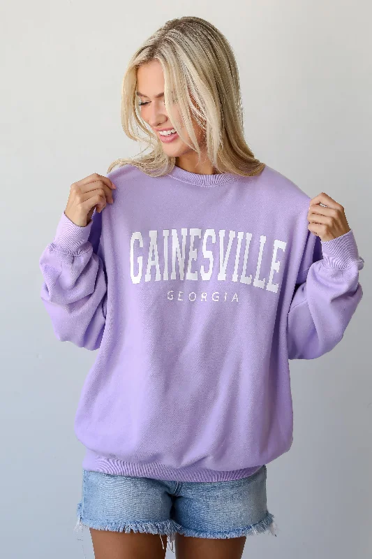 Tie - Front Women's Lambswool Sweaters in Pastel HuesLavender Gainesville Georgia Sweatshirt Tie - Front Women's Lambswool Sweaters in Pastel HuesLavender Gainesville Georgia Sweatshirt