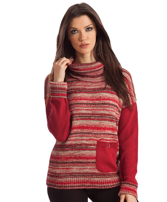 Cropped Women's Angora Blend Sweaters for a Trendy LookLeslie Turtle Neck Sweater W/ Pocket Cropped Women's Angora Blend Sweaters for a Trendy LookLeslie Turtle Neck Sweater W/ Pocket