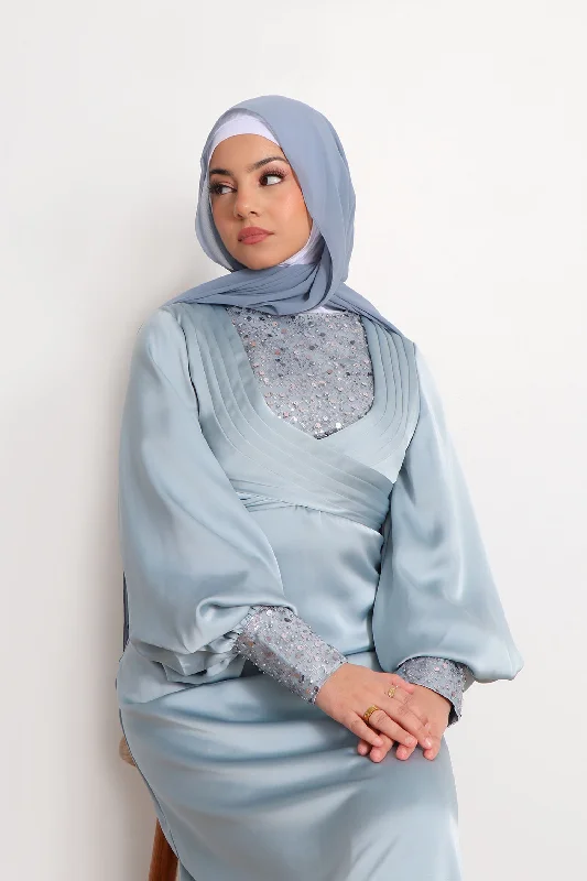 cashmere blend women cardigan for a luxurious feelLydia VIP Luxury Pearl Satin Dress- Sky Blue cashmere blend women cardigan for a luxurious feelLydia VIP Luxury Pearl Satin Dress- Sky Blue