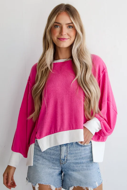 Tie - Front Women's Lambswool Sweaters in Pastel HuesFINAL SALE - Madeline Terry Cloth Top Tie - Front Women's Lambswool Sweaters in Pastel HuesFINAL SALE - Madeline Terry Cloth Top