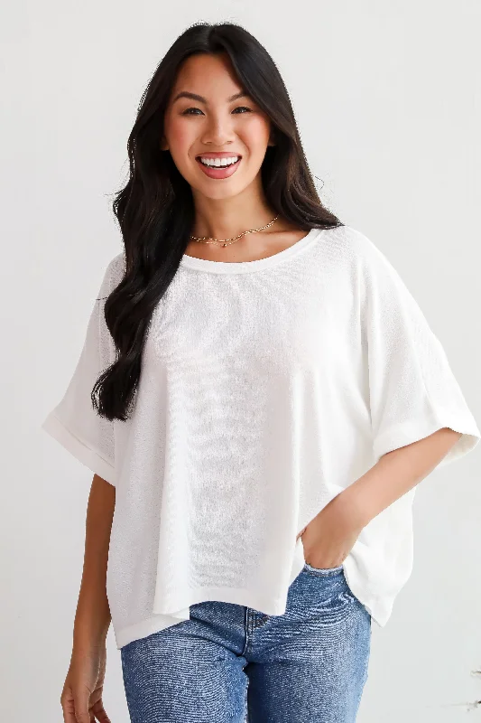 Hooded Women's Fleece - Lined Sweaters for WinterMadison Short Sleeve Knit Top