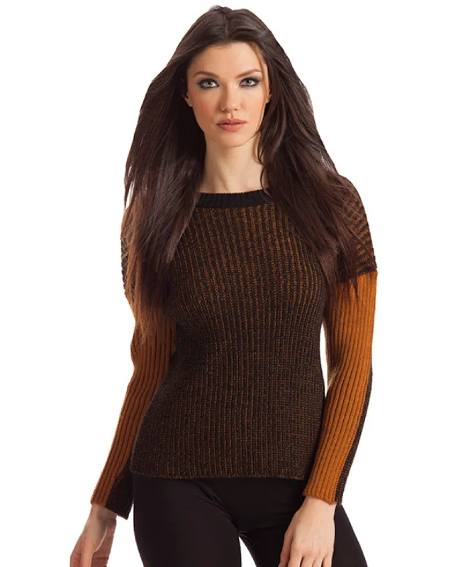 Button - Down Women's Shetland Wool Sweaters in Traditional PatternsMaggie Two Tone Ribbed Sweater Button - Down Women's Shetland Wool Sweaters in Traditional PatternsMaggie Two Tone Ribbed Sweater