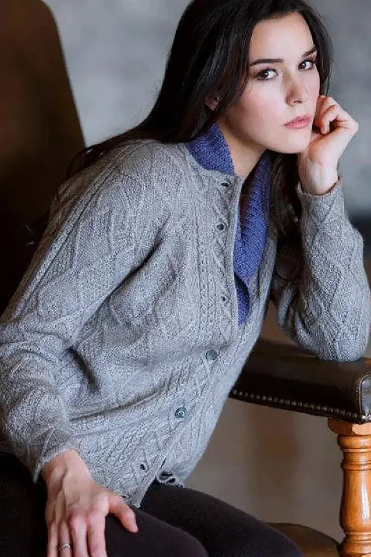 long length women cardigan with side slitsMena Woman Cardigan Qiviuk, Merino & Silk long length women cardigan with side slitsMena Woman Cardigan Qiviuk, Merino & Silk
