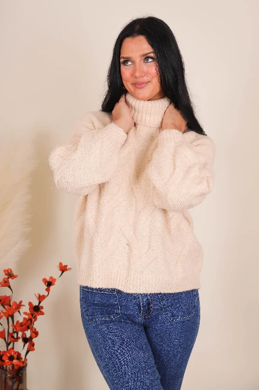 Cropped Women's Angora Blend Sweaters for a Trendy LookNot One To Ask Sweater-Ivory