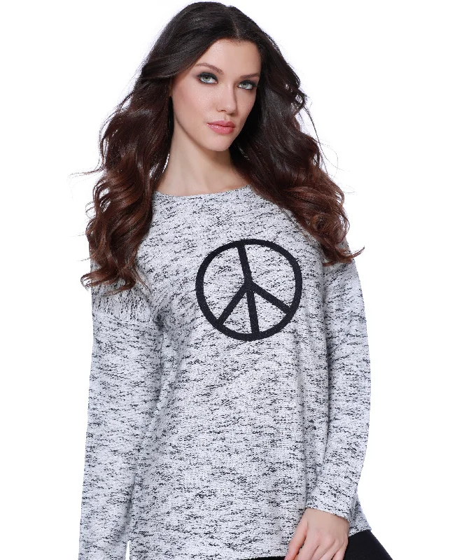 Plus Size Women's Oversized Chunky Knit SweatersPeace Pullover