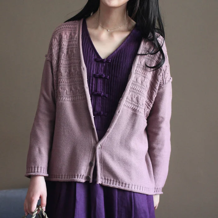 Bell - Sleeve Women's Mohair - Wool Blend Sweaterspink vintage cotton sweater cardigans long sleeve baggy v neck knit short cardigan outwear Bell - Sleeve Women's Mohair - Wool Blend Sweaterspink vintage cotton sweater cardigans long sleeve baggy v neck knit short cardigan outwear