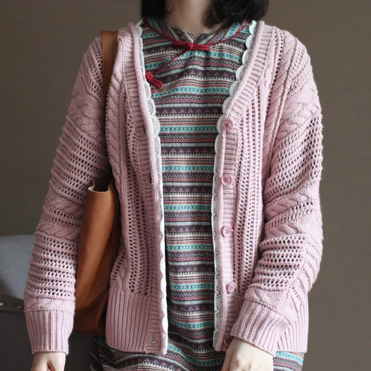 Plus Size Women's Belted Cable Knit Sweaterspink vintage cotton sweater tops loose casual lace chunky knit cardigans Plus Size Women's Belted Cable Knit Sweaterspink vintage cotton sweater tops loose casual lace chunky knit cardigans