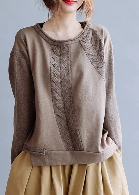 Cropped Women's Angora Blend Sweaters for a Trendy LookPullover chocolate crane tops o neck casual sweaters Cropped Women's Angora Blend Sweaters for a Trendy LookPullover chocolate crane tops o neck casual sweaters