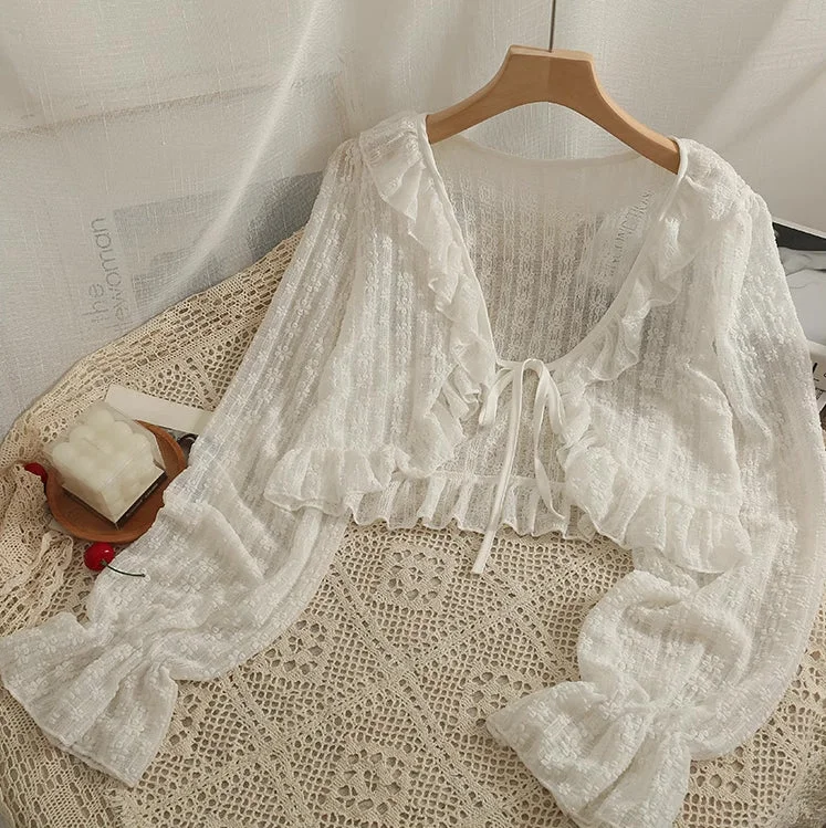 oversized women cardigan for a trendy and cozy lookSheer Floral Lace Tie Cardigan (5 Colors) oversized women cardigan for a trendy and cozy lookSheer Floral Lace Tie Cardigan (5 Colors)