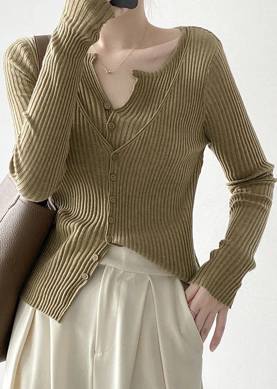 Hooded Women's Fleece - Lined Sweaters for WinterSlim Fit Coffee Patchwork Button Knit Cardigans Spring Hooded Women's Fleece - Lined Sweaters for WinterSlim Fit Coffee Patchwork Button Knit Cardigans Spring