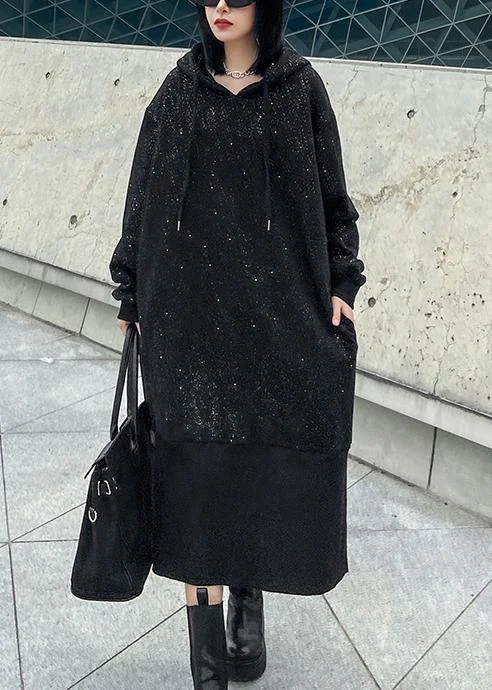 Tie - Front Women's Lambswool Sweaters in Pastel HuesSweater women's autumn winter loose hooded Plush shiny black dress Tie - Front Women's Lambswool Sweaters in Pastel HuesSweater women's autumn winter loose hooded Plush shiny black dress