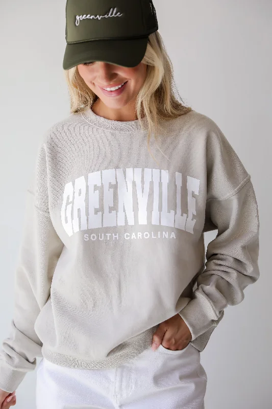 Hooded Women's Fleece - Lined Sweaters for WinterTan Greenville South Carolina Sweatshirt Hooded Women's Fleece - Lined Sweaters for WinterTan Greenville South Carolina Sweatshirt