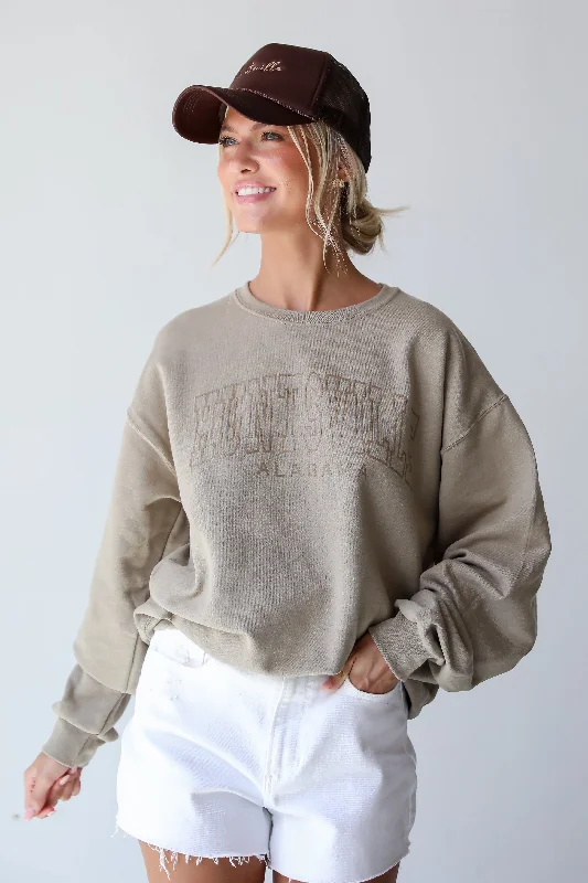 Bell - Sleeve Women's Mohair - Wool Blend SweatersTaupe Huntsville Alabama Sweatshirt Bell - Sleeve Women's Mohair - Wool Blend SweatersTaupe Huntsville Alabama Sweatshirt