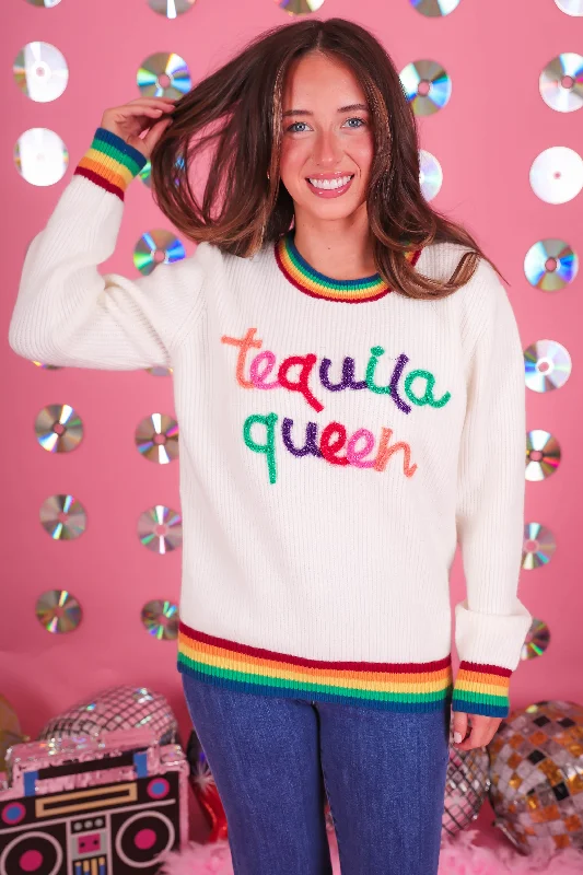 Plus Size Women's Sequined Sweaters for Special OccasionsTequila Queen Sweater