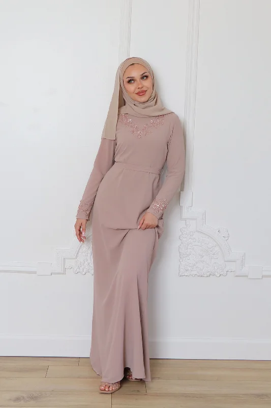 sequin embellished women cardigan for special occasionsVera Chiffon Beaded Maxi Dress- Dusty Rose sequin embellished women cardigan for special occasionsVera Chiffon Beaded Maxi Dress- Dusty Rose