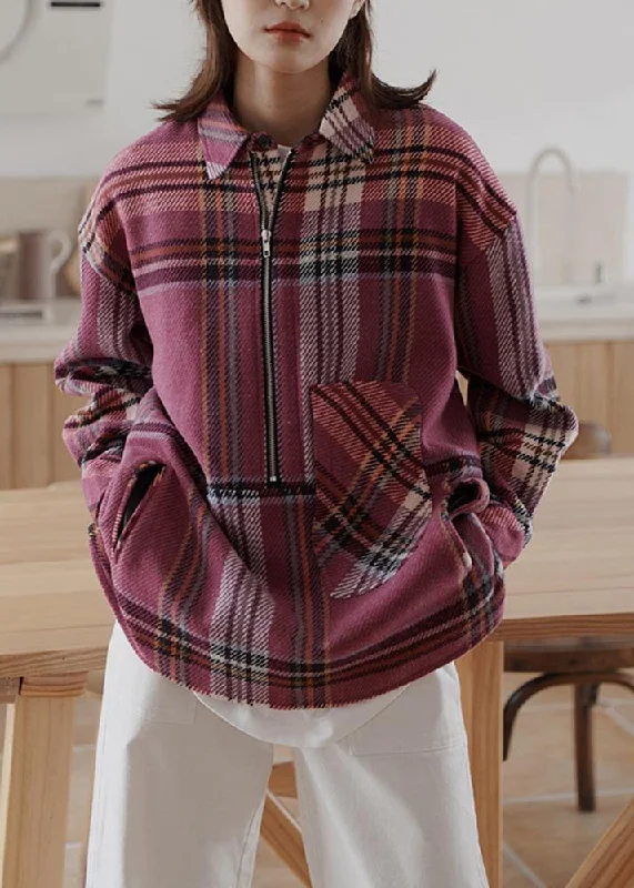 Open - Front Women's Cardigan - Style Mohair SweatersVintage plaid woolen sweater female winter Korean version of the loose warm top Open - Front Women's Cardigan - Style Mohair SweatersVintage plaid woolen sweater female winter Korean version of the loose warm top