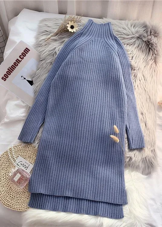 Bell - Sleeve Women's Mohair - Wool Blend SweatersWinter low high design Sweater high neck outfits Quotes blue Ugly knitted tops Bell - Sleeve Women's Mohair - Wool Blend SweatersWinter low high design Sweater high neck outfits Quotes blue Ugly knitted tops