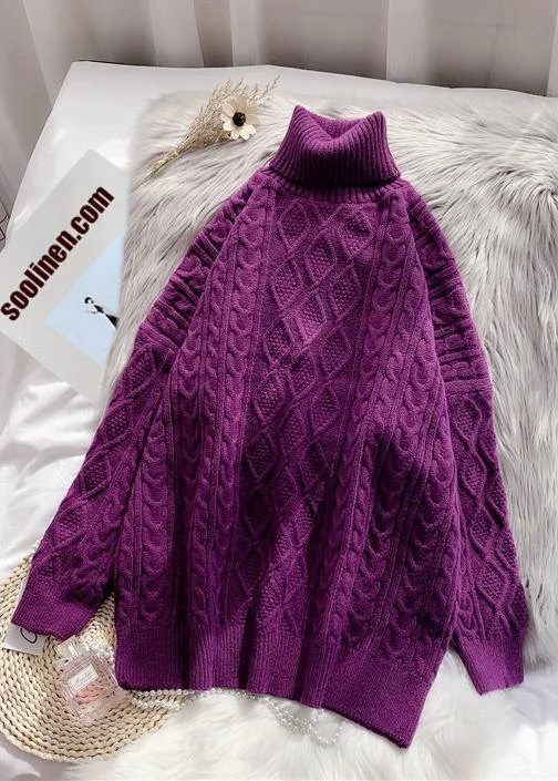 Open - Front Women's Cardigan - Style Mohair SweatersWinter rose knit tops casual high neck thick knit blouse Open - Front Women's Cardigan - Style Mohair SweatersWinter rose knit tops casual high neck thick knit blouse