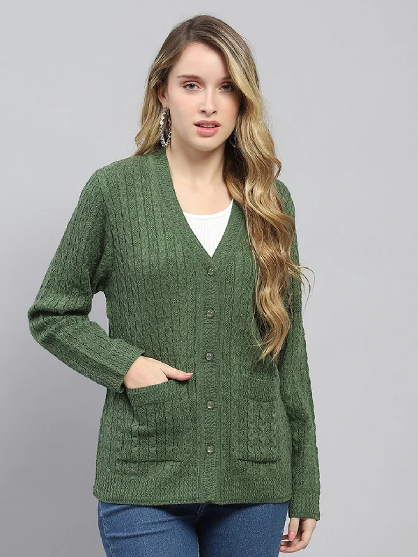 sequin embellished women cardigan for special occasionsWomen Green Self Design V Neck Full Sleeve Cardigan sequin embellished women cardigan for special occasionsWomen Green Self Design V Neck Full Sleeve Cardigan