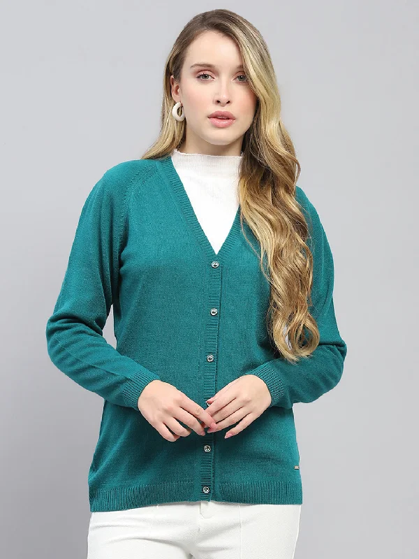 cable knit women cardigan with intricate patternsWomen Teal Blue Solid V Neck Full Sleeve Cardigan cable knit women cardigan with intricate patternsWomen Teal Blue Solid V Neck Full Sleeve Cardigan