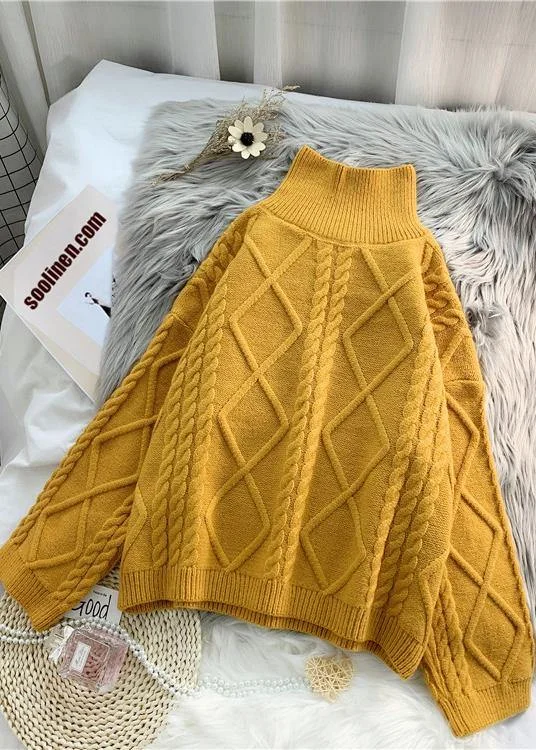 Sleeveless Women's Silk - Trimmed Sweaters for SummerWomen yellow crane tops high neck thick fall fashion knitwear Sleeveless Women's Silk - Trimmed Sweaters for SummerWomen yellow crane tops high neck thick fall fashion knitwear