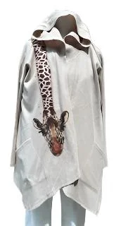 maternity women cardigan for expecting momsWomen's Cotton Hooded Jacket Giraffe Large maternity women cardigan for expecting momsWomen's Cotton Hooded Jacket Giraffe Large
