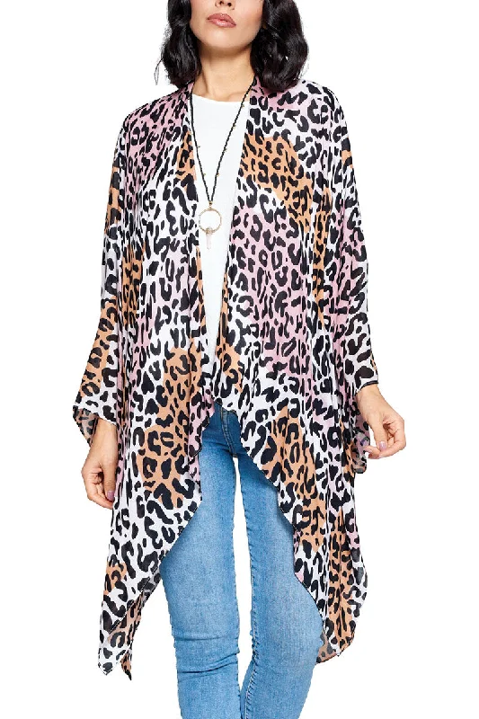 cropped women cardigan to pair with high - waisted jeansWrap Animal Print Side Slits cropped women cardigan to pair with high - waisted jeansWrap Animal Print Side Slits