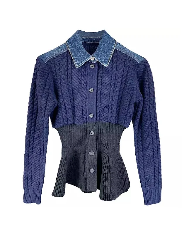 Cargo women jeans with multiple pockets for added functionalityDenim Knit Button Down Shirt Cargo women jeans with multiple pockets for added functionalityDenim Knit Button Down Shirt