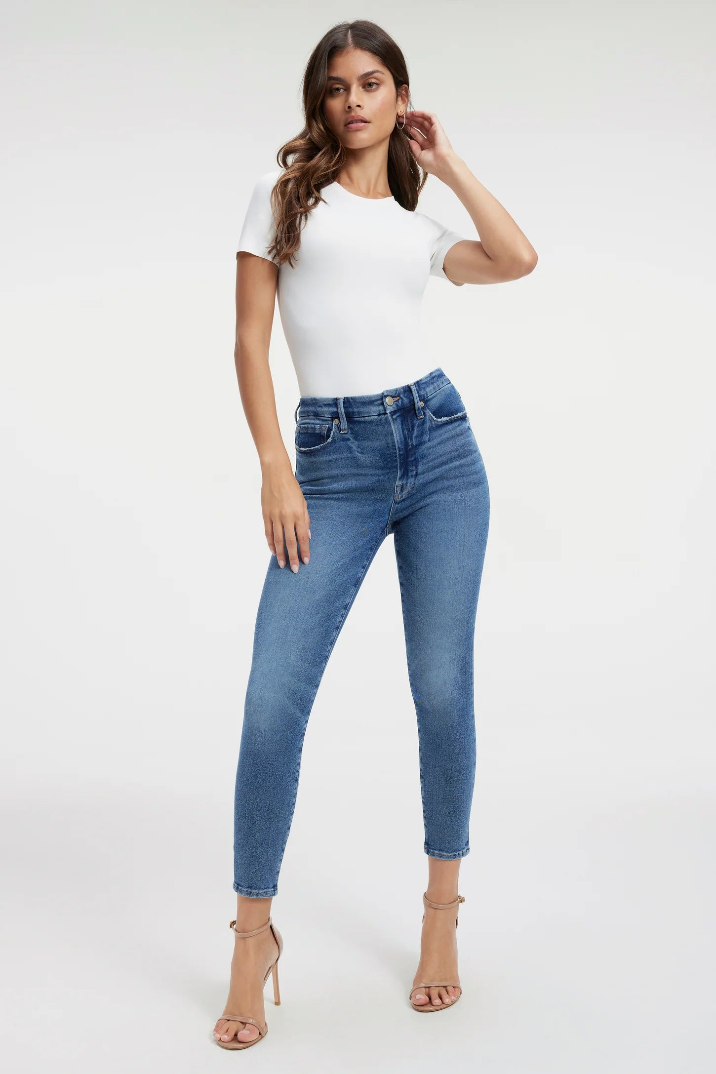 Cargo women jeans with multiple pockets for added functionalityGOOD WAIST SKINNY CROPPED JEANS Cargo women jeans with multiple pockets for added functionalityGOOD WAIST SKINNY CROPPED JEANS