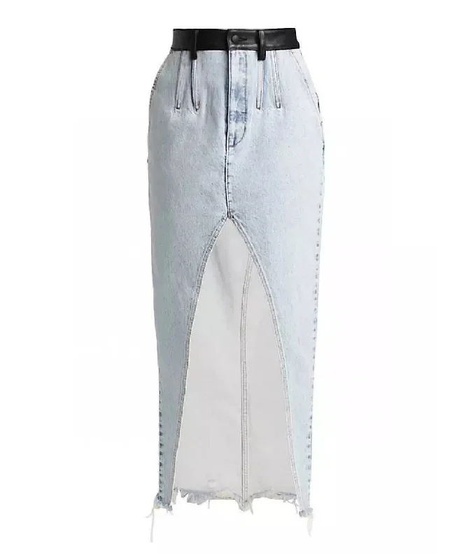 Plus - size women jeans for a comfortable and stylish fitHigh Middle Slit Denim Long Skirt Plus - size women jeans for a comfortable and stylish fitHigh Middle Slit Denim Long Skirt