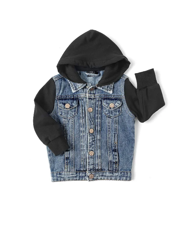 Cargo women jeans with multiple pockets for added functionalityHooded Denim Jacket - Black Cargo women jeans with multiple pockets for added functionalityHooded Denim Jacket - Black