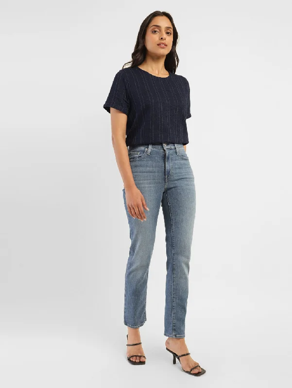 Dark - wash women jeans for a sophisticated and slimming effectWomen's High Rise 724 Straight Fit Jeans Dark - wash women jeans for a sophisticated and slimming effectWomen's High Rise 724 Straight Fit Jeans