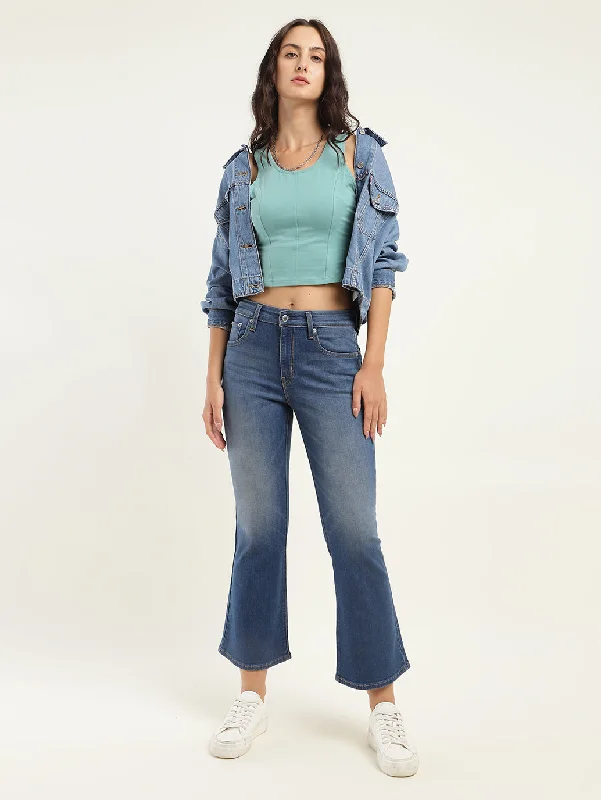 Mom jeans for a nostalgic and casual lookWomen's High Rise 726 Slim Flare Fit Indigo Jeans Mom jeans for a nostalgic and casual lookWomen's High Rise 726 Slim Flare Fit Indigo Jeans