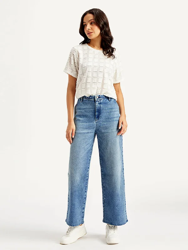 Jeggings women jeans combining the comfort of leggings and style of jeansWomen's High Rise Blue Wide Leg Jeans Jeggings women jeans combining the comfort of leggings and style of jeansWomen's High Rise Blue Wide Leg Jeans