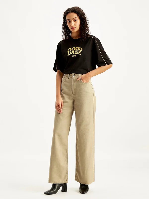 Plus - size women jeans for a comfortable and stylish fitWomen's High Rise Ribcage Wide Leg Khaki Jeans Plus - size women jeans for a comfortable and stylish fitWomen's High Rise Ribcage Wide Leg Khaki Jeans