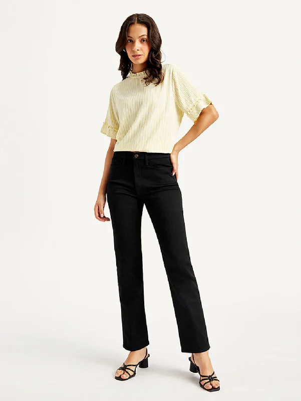 Acid - wash women jeans with a retro finishWomen's High Rise Wedgie Straight Fit Navy Jeans Acid - wash women jeans with a retro finishWomen's High Rise Wedgie Straight Fit Navy Jeans