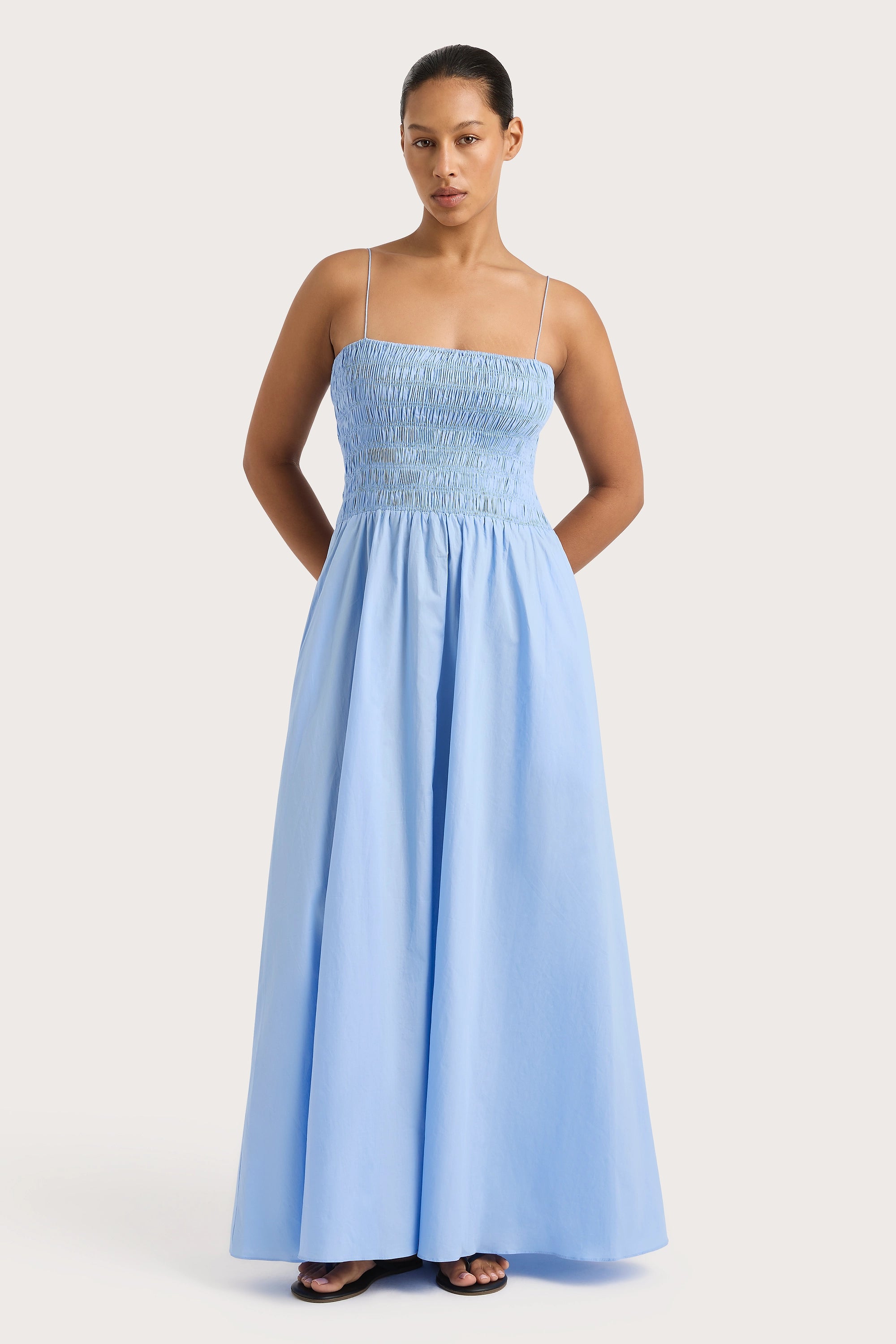 Ball Gown Women Dress with a Full Skirt for a Princess - like LookAntoine Maxi Dress Mid Blue Ball Gown Women Dress with a Full Skirt for a Princess - like LookAntoine Maxi Dress Mid Blue