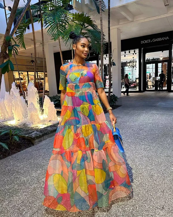 Halter Neck Women Dress to Show Off the Shoulders and NecklineBoho Chic Print Maxi Dress Halter Neck Women Dress to Show Off the Shoulders and NecklineBoho Chic Print Maxi Dress