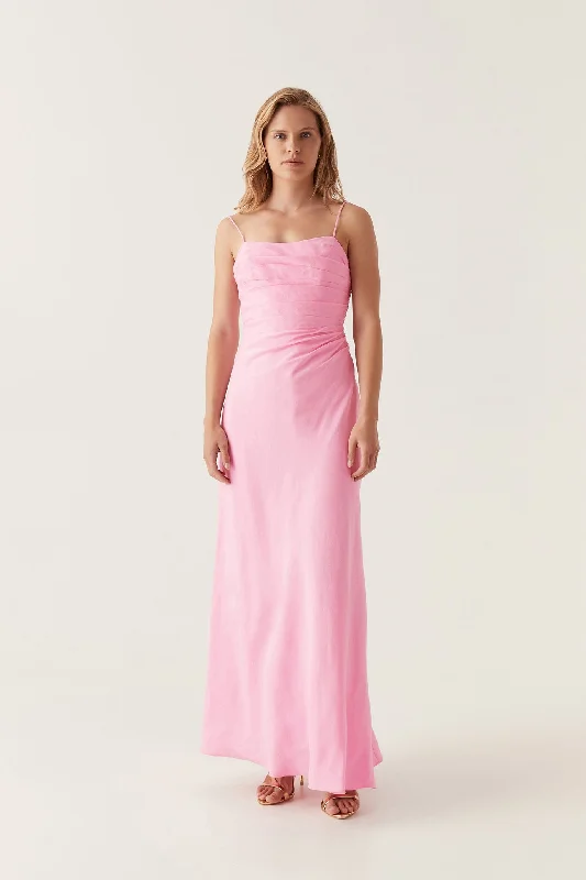 Strapless Women Dress with a Built - in Bra for Comfort and SupportClarice Draped Maxi Dress Strapless Women Dress with a Built - in Bra for Comfort and SupportClarice Draped Maxi Dress