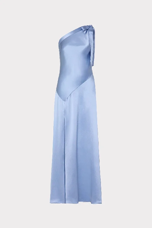 Halter Neck Women Dress to Show Off the Shoulders and NecklineEleni Hammered Satin Gown Halter Neck Women Dress to Show Off the Shoulders and NecklineEleni Hammered Satin Gown