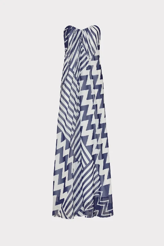 Halter Neck Women Dress to Show Off the Shoulders and NecklineErin Patchwork Chevron Maxi Dress Halter Neck Women Dress to Show Off the Shoulders and NecklineErin Patchwork Chevron Maxi Dress