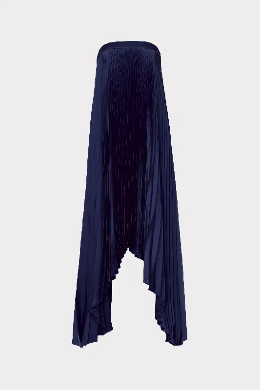 Ball Gown Women Dress with a Full Skirt for a Princess - like LookJordyn Satin Pleated Strapless Dress Ball Gown Women Dress with a Full Skirt for a Princess - like LookJordyn Satin Pleated Strapless Dress