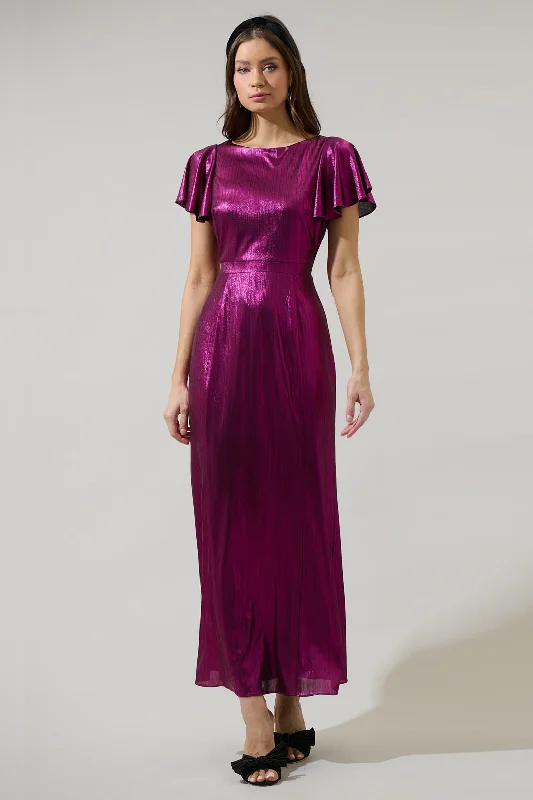 Ruffled Women Dress with Multiple Layers for a Playful and Girly StyleRina Metallic Aspen Maxi Dress Ruffled Women Dress with Multiple Layers for a Playful and Girly StyleRina Metallic Aspen Maxi Dress