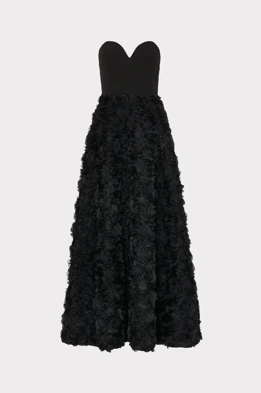 Off - the - Shoulder Women Dress for a Romantic and Feminine LookRoxy Mesh Rose Gown Off - the - Shoulder Women Dress for a Romantic and Feminine LookRoxy Mesh Rose Gown