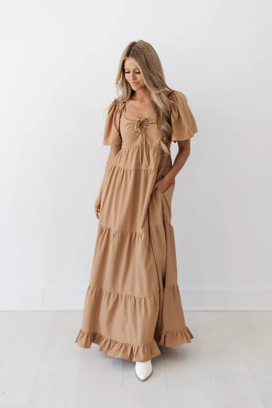 Mermaid - Style Women Dress with a Fitted Silhouette for Special OccasionsVeronica Dress - Latte Mermaid - Style Women Dress with a Fitted Silhouette for Special OccasionsVeronica Dress - Latte