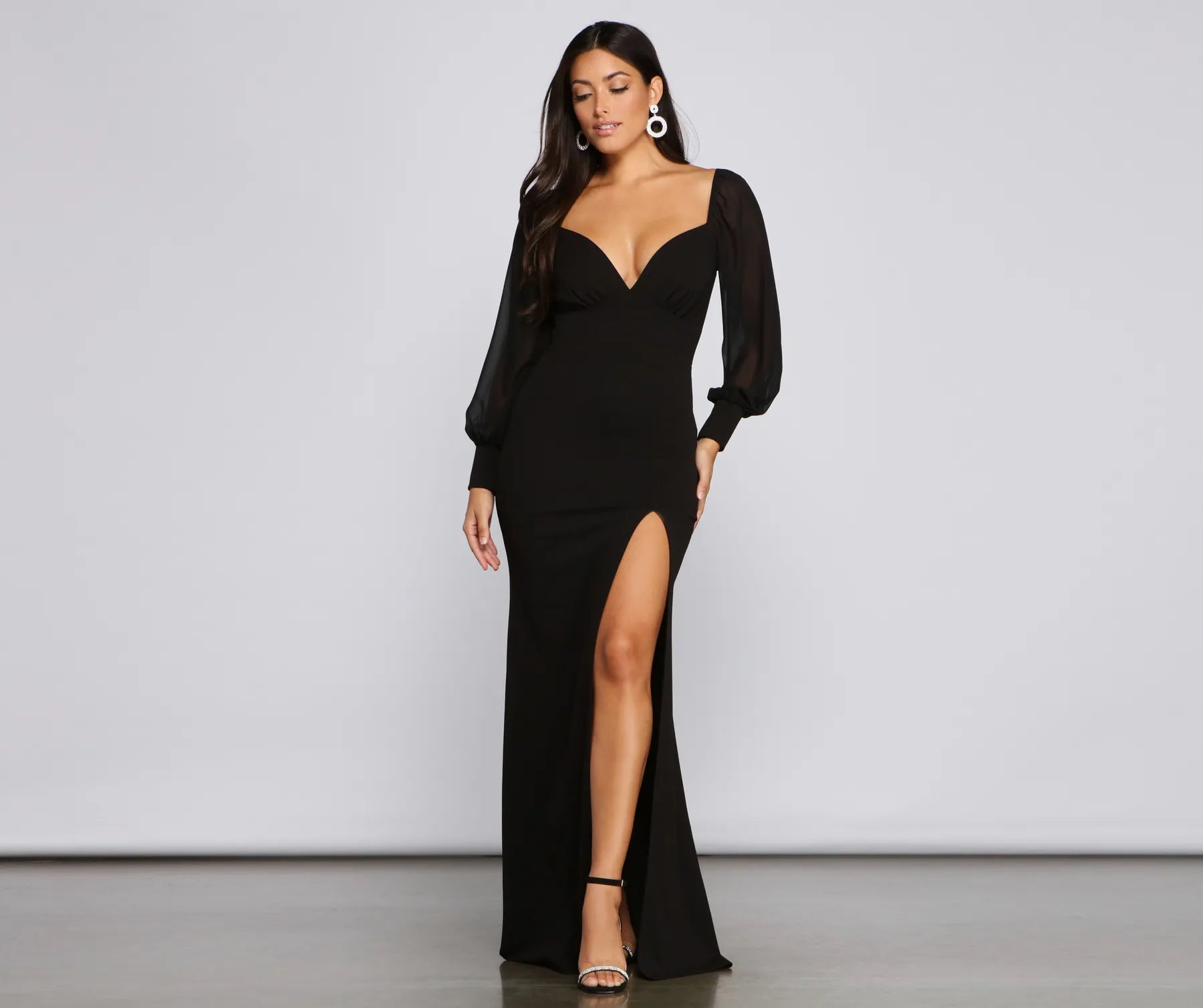 Long - Sleeve Women Dress in Velvet for a Luxurious Winter LookViola Formal Chiffon A-Line Dress Long - Sleeve Women Dress in Velvet for a Luxurious Winter LookViola Formal Chiffon A-Line Dress