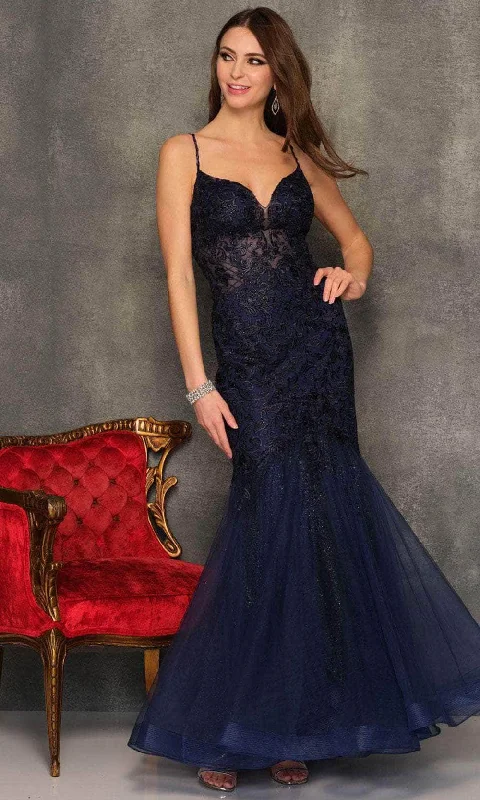 Sleeveless Women Dress in Bright Colors for Summer PartiesDave & Johnny A10625 - Embroidered Trumpet Prom Dress Sleeveless Women Dress in Bright Colors for Summer PartiesDave & Johnny A10625 - Embroidered Trumpet Prom Dress