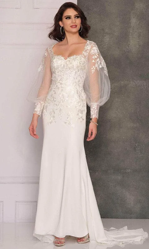 Sheath Women Dress with a Tailored Fit for a Professional LookDave & Johnny Bridal A10492 - Sheer Bishop Sleeved Bridal Gown Sheath Women Dress with a Tailored Fit for a Professional LookDave & Johnny Bridal A10492 - Sheer Bishop Sleeved Bridal Gown