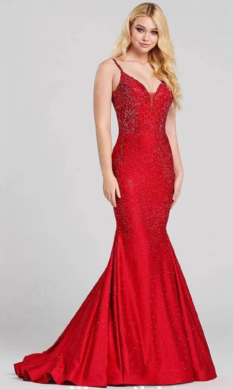 Ellie Wilde EW120012 - Sleeveless V-Neck Long Gown